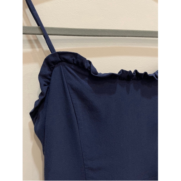 Sunday Best Bambi Mini Dress Babydoll Coquette Ruffle Girly Smocked Blue Size 4 - Picture 2 of 8